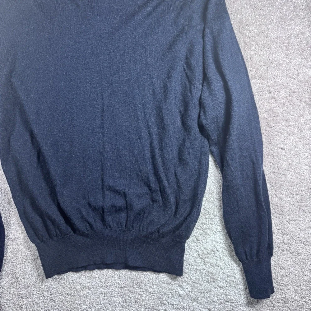 Peter‎ Millar XL Men's Dark Blue Sweater Cotton Silk Cashmere Lightweight Knit